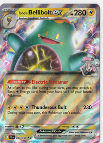 Pokemon Iono's Bellibolt ex 053/159 Journey Together Double Rare