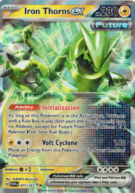 Pokemon Iron Thorns ex 077/167 Twilight Masquerade Double Rare