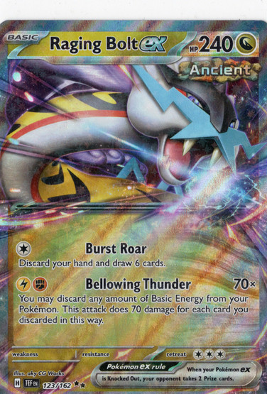 Pokemon Raging Bolt ex 123/162 Temporal Forces Double Rare