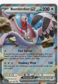 Pokemon Bombirdier ex 156/182 Paradox Rift Double Rare