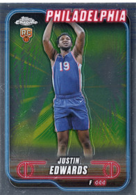 2024-25 Topps Chrome #161 Justin Edwards RC