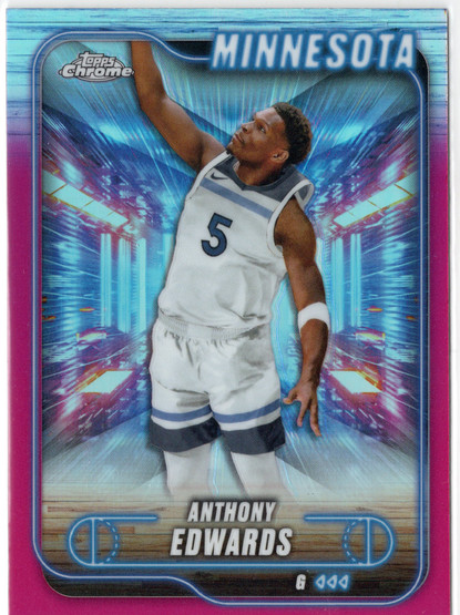 2024-25 Topps Chrome Magenta Refractor #77 Anthony Edwards