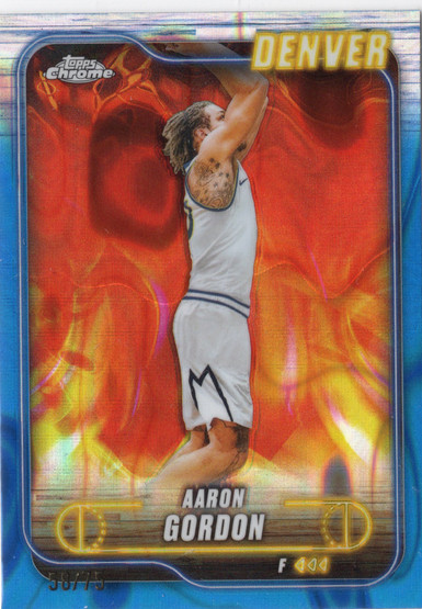 2024-25 Topps Chrome Blue Lava Refractor #62 Aaron Gordon SN75