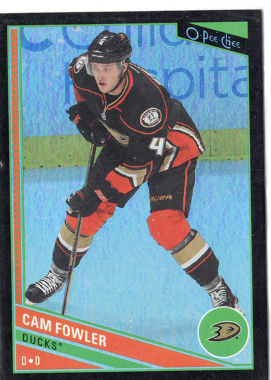 2013-14 O-Pee-Chee Black Rainbow Foil #373 Cam Fowler SN100