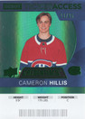 2021-22 Upper Deck Credentials 2020-21 Debut Ticket Access Green #106 Cameron Hillis SN25