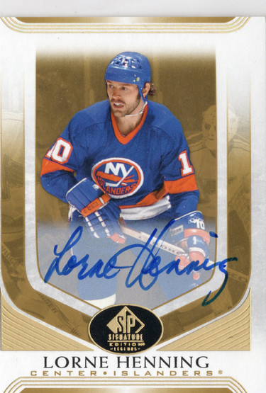 2020-21 SP Signature Edition Legends Gold Spectrum Foil Autographs #234 Lorne Henning AU