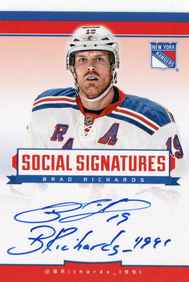 2013-14 Panini Titanium Social Signatures #SSRI Brad Richards AU