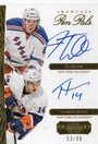 2013-14 Panini Dominion Update III Rookie Showcase Pen Pals #PPMH J.T. Miller / Thomas Hickey AU, SN99