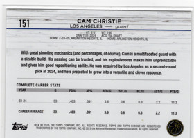 2024-25 Topps Chrome #151 Cam Christie RC
