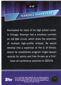 2024-25 Topps Chrome Destiny #D19 Terrence Shannon Jr.