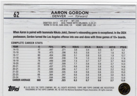 2024-25 Topps Chrome Blue Lava Refractor #62 Aaron Gordon SN75