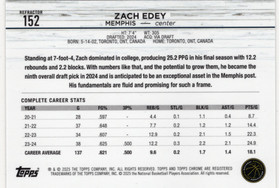 2024-25 Topps Chrome Refractor #152 Zach Edey RC