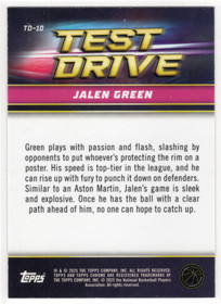 2024-25 Topps Chrome Test Drive #TD10 Jalen Green