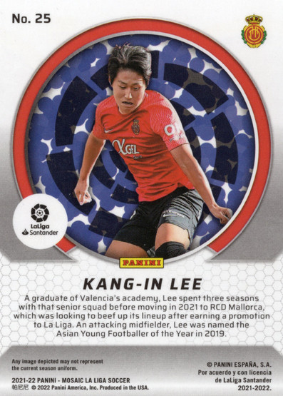 2021-22 Panini Mosaic La Liga International Men of Mastery #25 Kang-In Lee