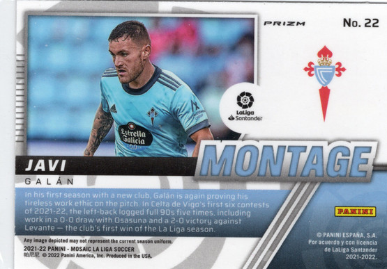 2021-22 Panini Mosaic La Liga Montage Mosaic Prizm #22 Javi Galan