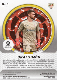 2021-22 Panini Mosaic La Liga International Men of Mastery #3 Unai Simon