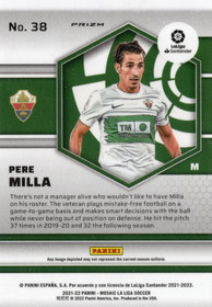 2021-22 Panini Mosaic La Liga Mosaic Red Prizm #38 Pere Milla