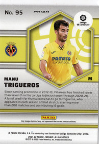 2021-22 Panini Mosaic La Liga Mosaic Red Prizm #95 Manu Trigueros