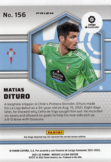 2021-22 Panini Mosaic La Liga Mosaic Prizm #156 Matias Dituro RC