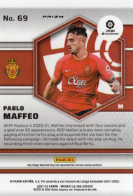 2021-22 Panini Mosaic La Liga Mosaic Prizm #69 Pablo Maffeo
