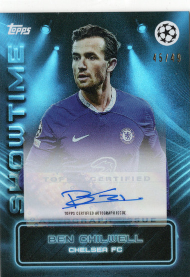 2023-24 Topps Showtime UEFA Club Competitions Autographs #NNO Ben Chilwell AU, SN49