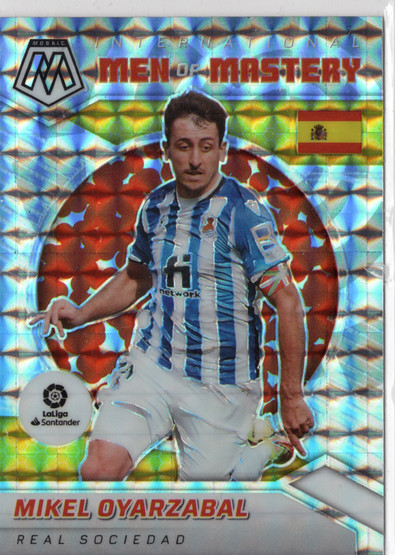 2021-22 Panini Mosaic La Liga International Men of Mastery Mosaic Prizm #31 Mikel Oyarzabal