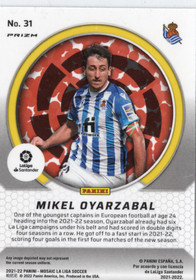 2021-22 Panini Mosaic La Liga International Men of Mastery Mosaic Prizm #31 Mikel Oyarzabal