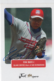 2004 Just Prospects Autographs #4 Cha Baek AU