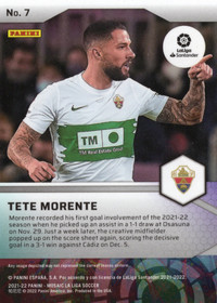 2021-22 Panini Mosaic La Liga Mosaic Pitch Masters #7 Tete Morente