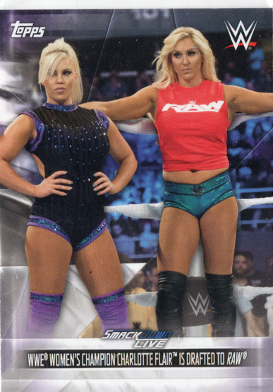 2019 Topps WWE SummerSlam Women's Evolution #DR23 Women's Champion Charlotte Flair is Drafted to RAW