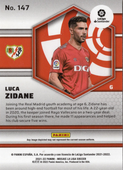 2021-22 Panini Mosaic La Liga #147 Luca Zidane RC