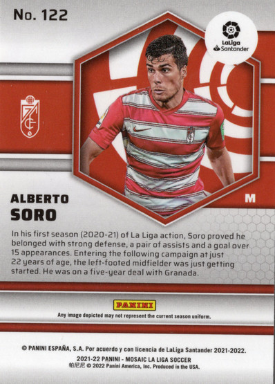 2021-22 Panini Mosaic La Liga #122 Alberto Soro RC