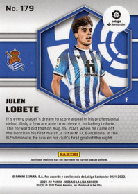 2021-22 Panini Mosaic La Liga #179 Julen Lobete RC
