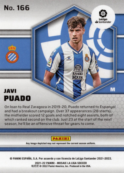 2021-22 Panini Mosaic La Liga #166 Javi Puado RC