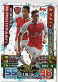 2015-16 Topps Match Attax Premier League Extra Magic Moments #MM11 Alexis Sanchez / Mesut Ozil