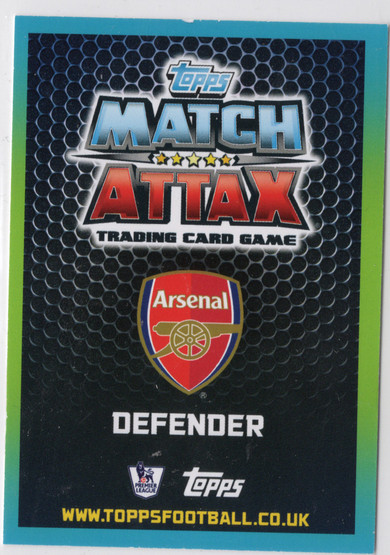 2015-16 Topps Match Attax Premier League Extra #U6 Kieran Gibbs