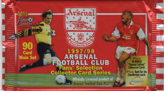 1997-98 Futera Fans Selection Arsenal FC, irtopussi 1kpl
