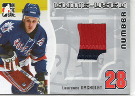 2005-06 In The Game Heroes and Prospects Numbers #GUN44 Lawrence Nycholat MEM, PR30