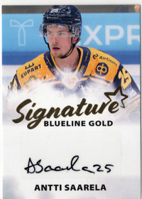 2024-25 Blueline Series 1 Signature Gold #AUAS Antti Saarela AU, SN40