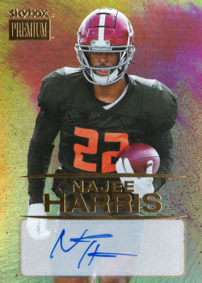 2021 SkyBox Metal Universe Champions Skybox Premium Gold Autographs #S42 Najee Harris AU