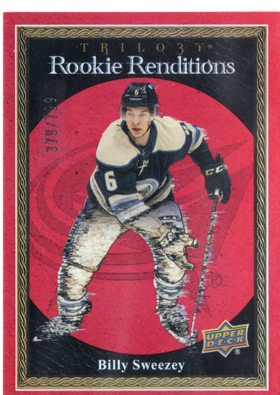 2023-24 Upper Deck Trilogy Rookie Renditions Red #RR17 Billy Sweezey SN799