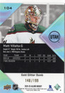2024-25 Upper Deck Allure Glitter Bomb Gold #104 Matt Villalta SN199