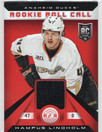 2013-14 Panini Totally Certified Rookie Roll Call Red Jersey #RRHLI Hampus Lindholm MEM