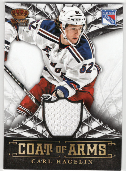 2013-14 Panini Crown Royale Coat of Arms Materials #CACH Carl Hagelin MEM