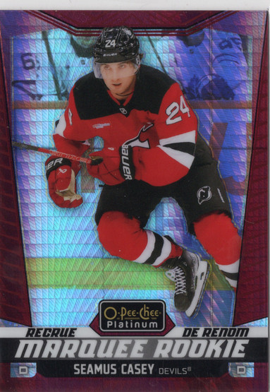 2024-25 O-Pee-Chee Platinum Red Prism #270 Seamus Casey MR, SN199, RC
