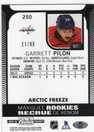 2021-22 O-Pee-Chee Platinum Arctic Freeze #250 Garrett Pilon MR, SN99, RC