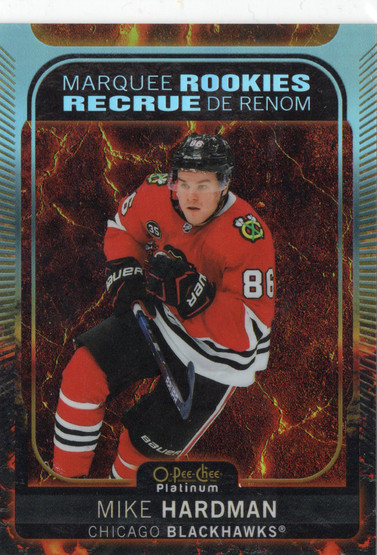 2021-22 O-Pee-Chee Platinum Hot Magma #222 Mike Hardman MR, SN499