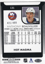2021-22 O-Pee-Chee Platinum Hot Magma #131 Anthony Beauvillier SN499