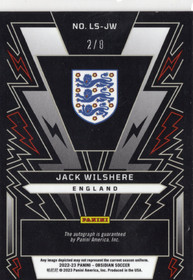2022-23 Panini Obsidian Lightning Strike Autographs Electric Etch Red Flood #LSJW Jack Wilshere AU, SN8