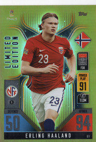 2022-23 Topps Match Attax 101 Road to UEFA Nations League Finals Limited Edition Gold #LE1 Erling Haaland